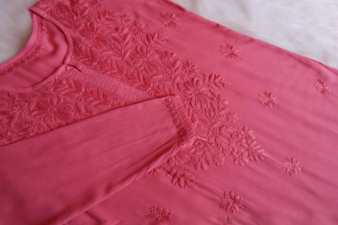Farhaa Rose Pink 2 piece Rayon set