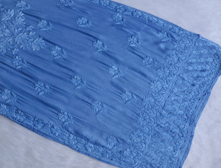 Zaryaab Ice Blue Long Modal Silk Kurta