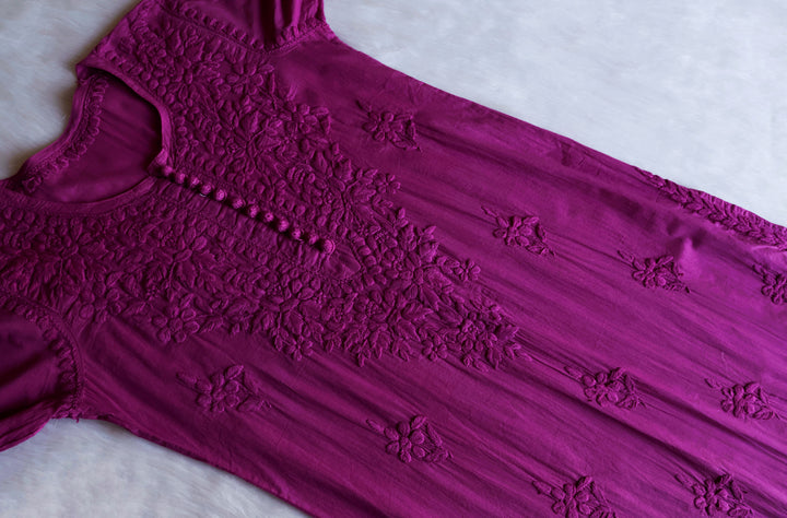 Aayat Dusty Purple Rose Cotton Kurta