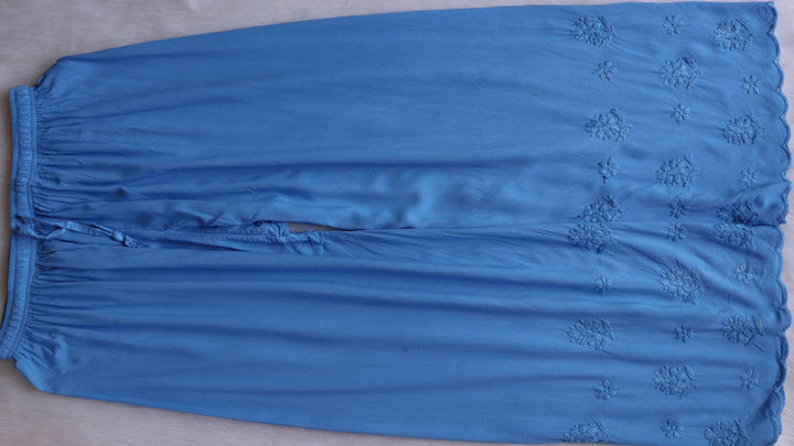 Alishba Ice Blue Scalloped Rayon set