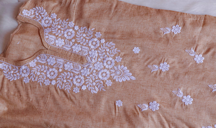 Taraa Beige Cotton Kurta