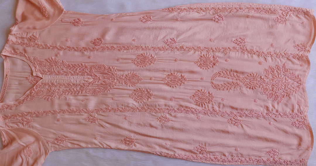 Haania Rose Beige Muslin Kurta