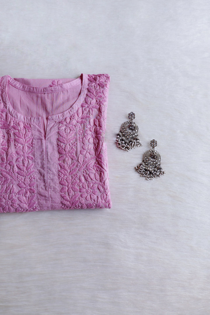Anah Dusty Lavender Pure Cotton Kurta
