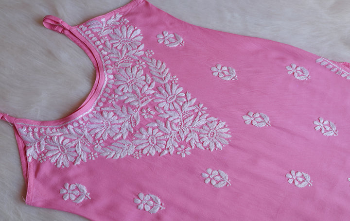 Farhaa Baby Pink Short Sleeveless Kurta