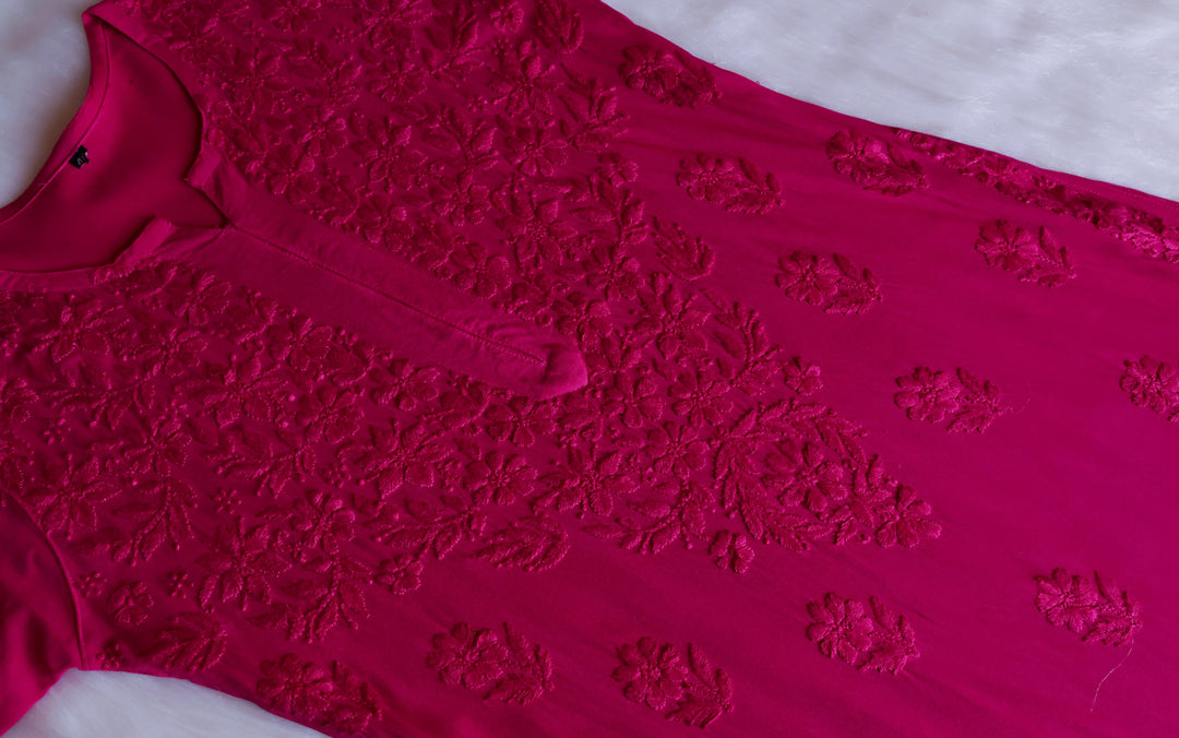 Iqra Deep Pink 2 piece Rayon set