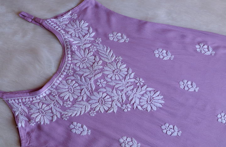 Farhaa Lavender Short Sleeveless Kurta