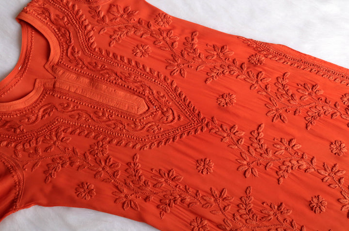 Mehr Rust Viscose Georgette Kurta