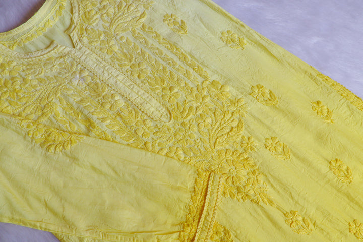 Ruhaab Pastel Yellow Pure Chanderi set