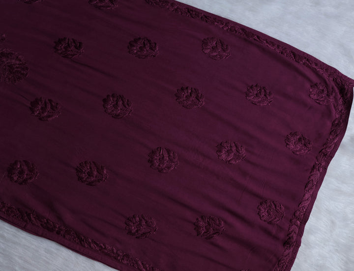 Alvira Dusty Purple Ombre Long Rayon Kurta