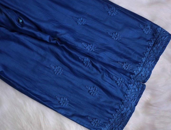 Zimra Premium Royal Blue Pure Chanderi set