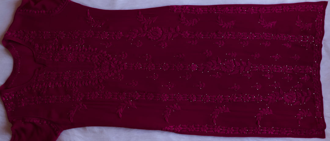 Zamda Deep Purple Viscose Georgette kurta