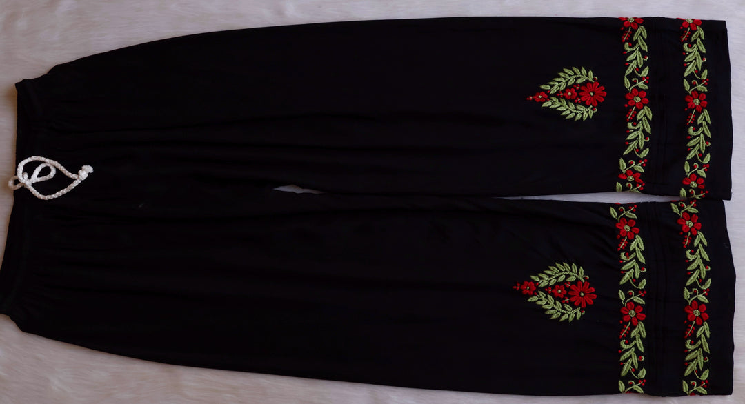 Firdaus Black & Red Modal Kurta Set