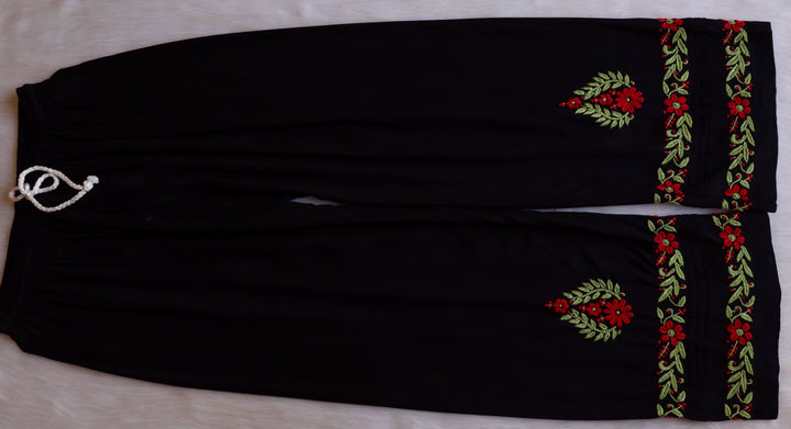 Firdaus Black & Red Modal Kurta Set