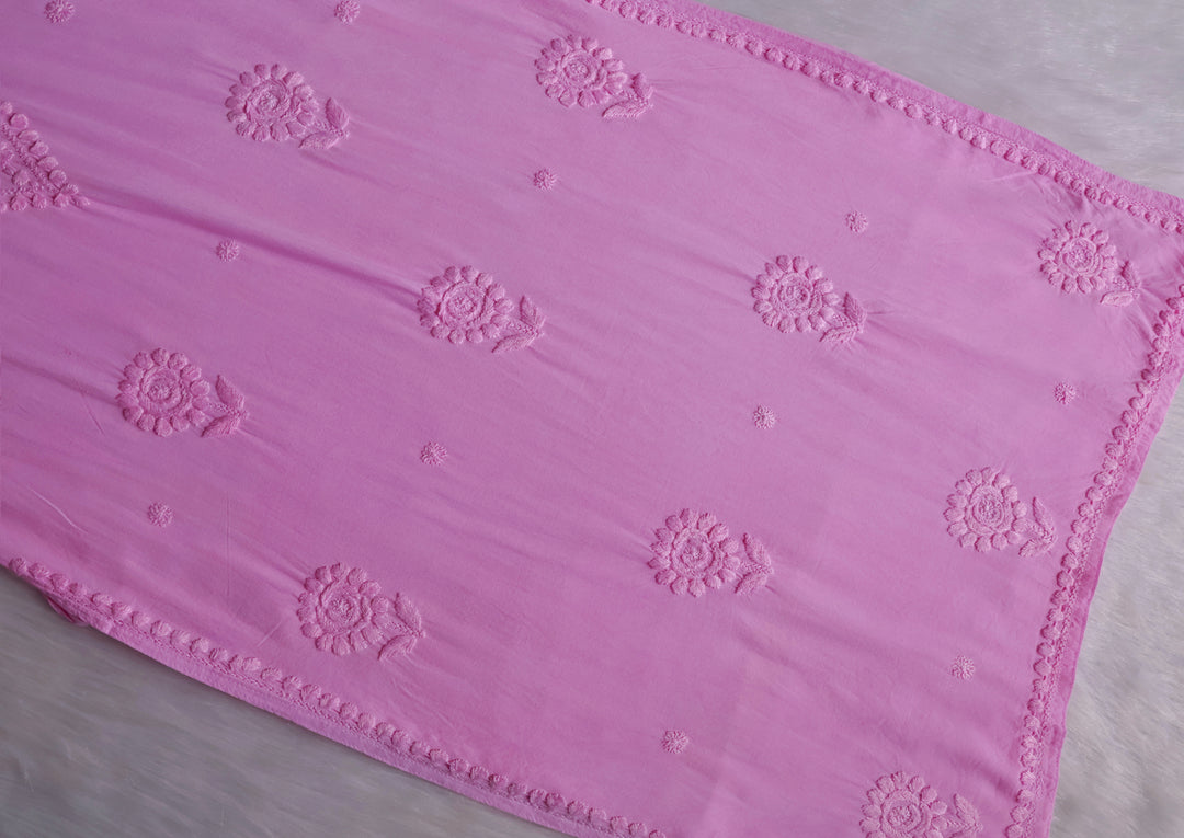 Alina Baby Pink Long Rayon Kurta
