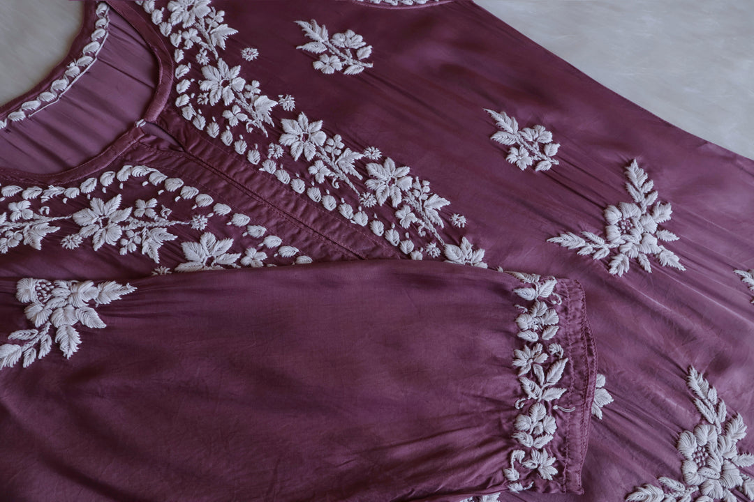 Mahnoor Dusty Purple Modal Silk Kurta Set