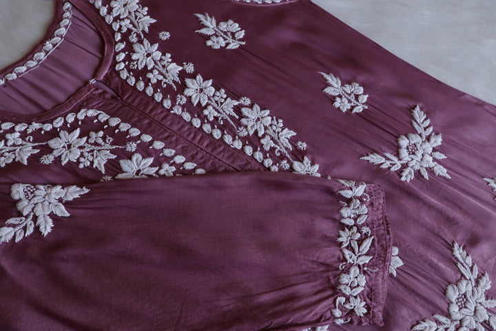 Mahnoor Dusty Purple Modal Silk Kurta Set