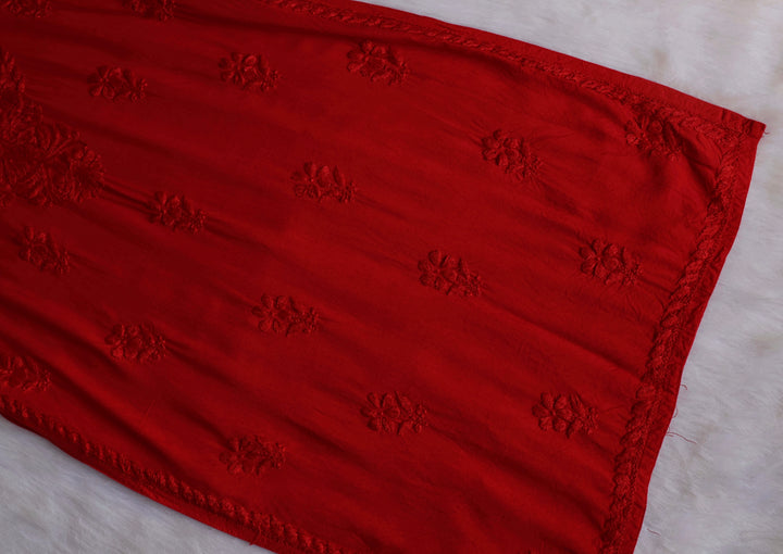 Amirah Red Long Rayon Kurta