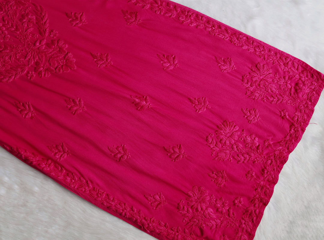 Enaara Deep Pink Potli Button Rayon set