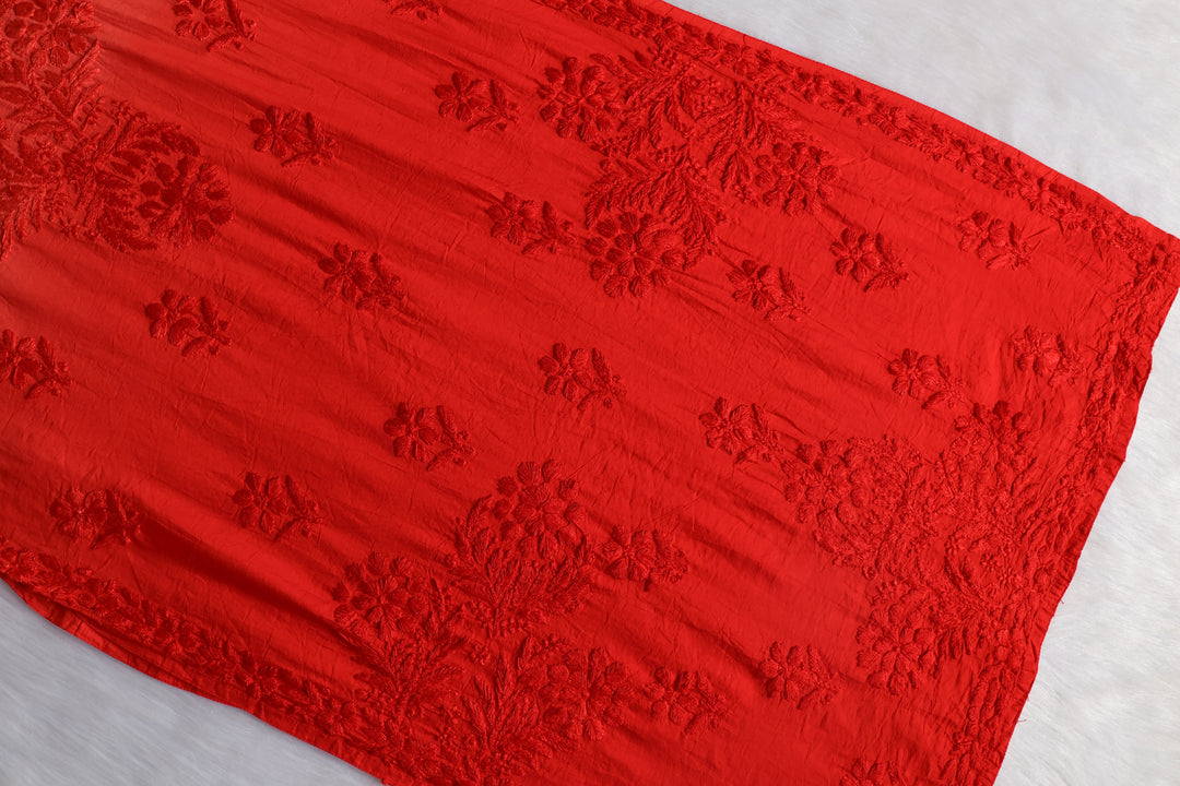 Dilnoor Rust Chanderi Ombre Kurta