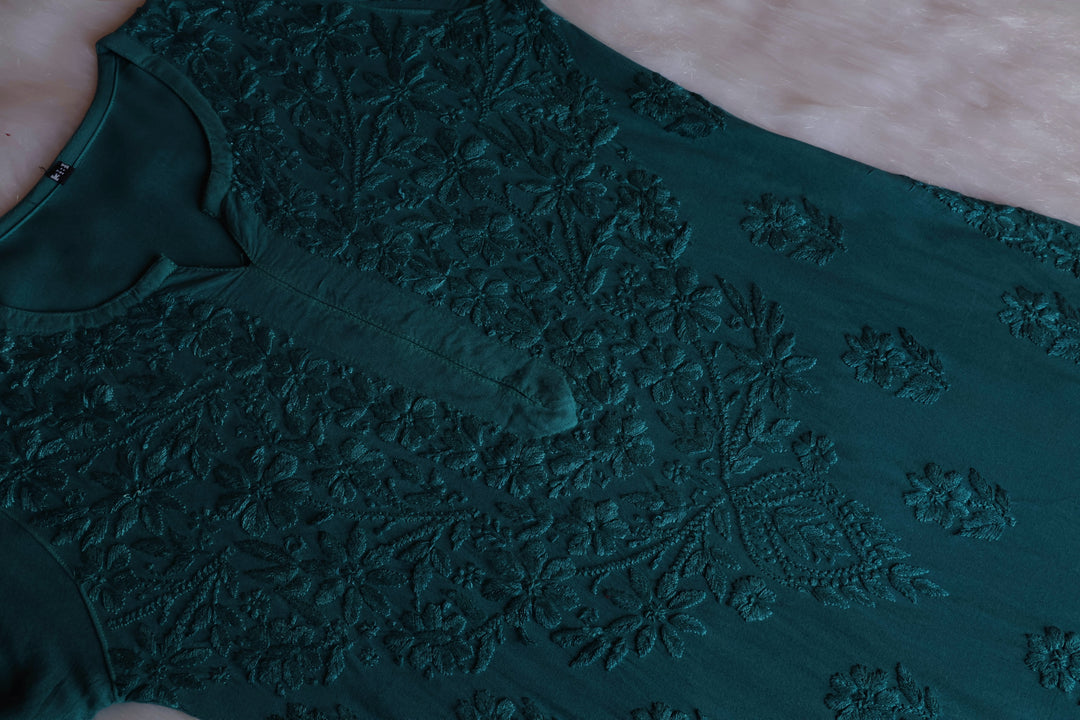 Iqra Deep Green 2 piece Rayon set