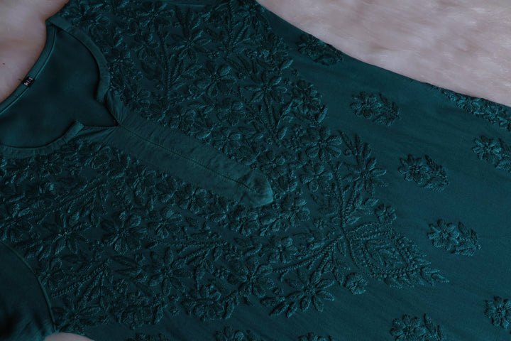 Iqra Deep Green 2 piece Rayon set