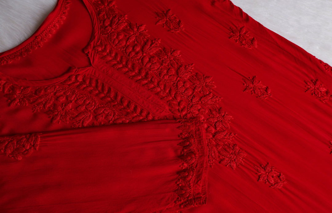 Sarah Red Modal short top