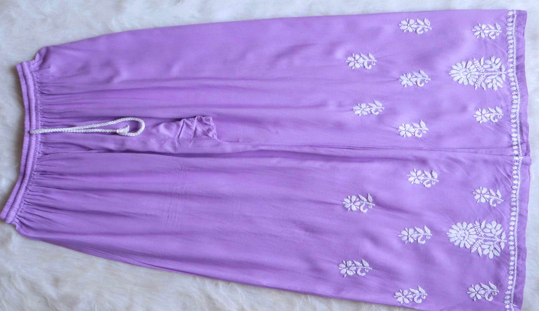 Gul Lavender Rayon Kurta Pant set