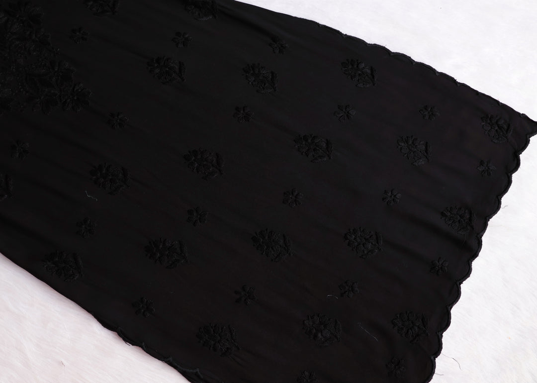 Alishba Black Scalloped Rayon set