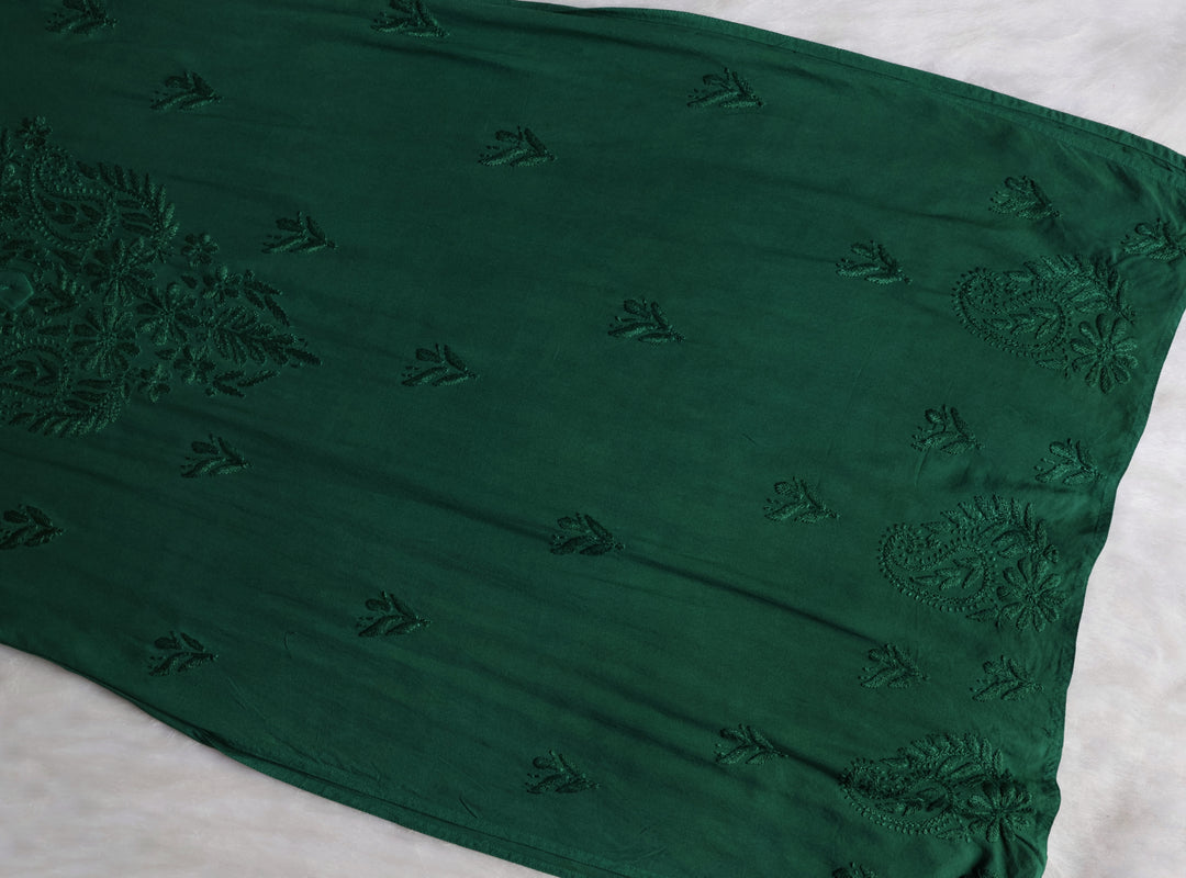 Zahrah Deep Green Ombre Long Rayon Kurta
