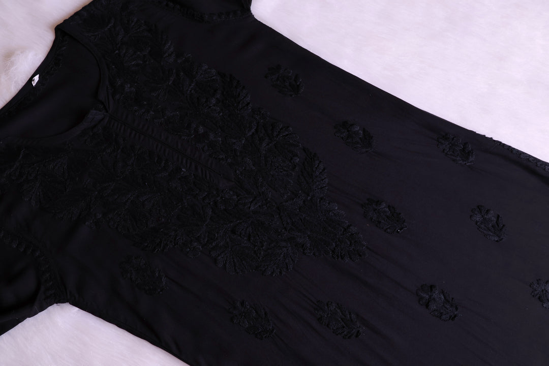 Ayra Black Long Rayon kurta