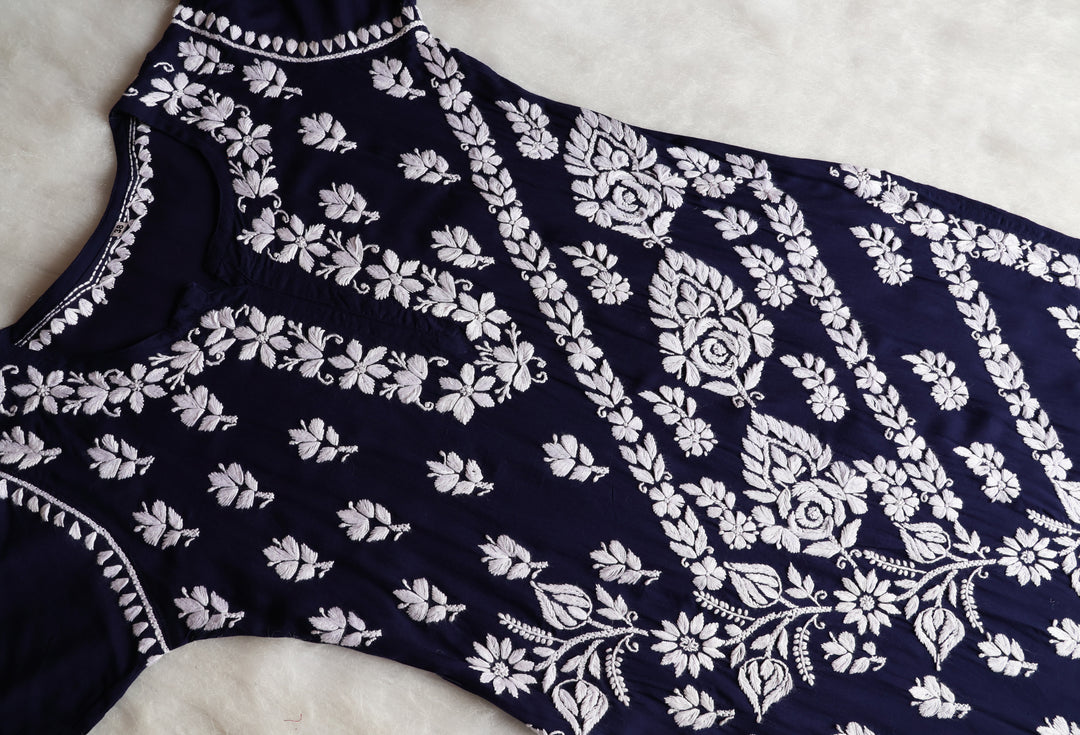 Mahnoor Navy Blue Pure Modal set