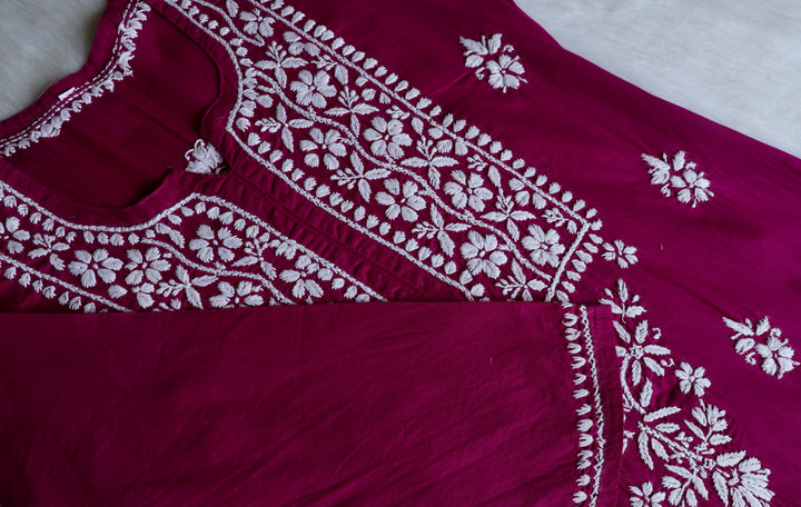 Waliya Mulberry Purple Cotton Kurta