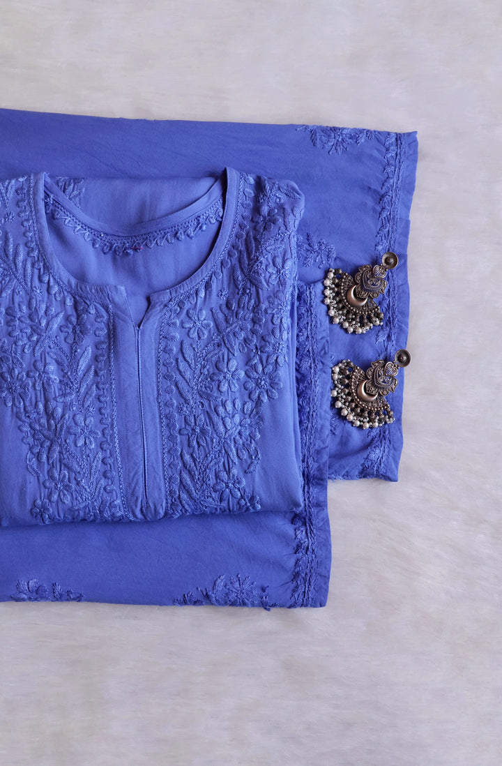Azel Ice Blue 2 piece Rayon set