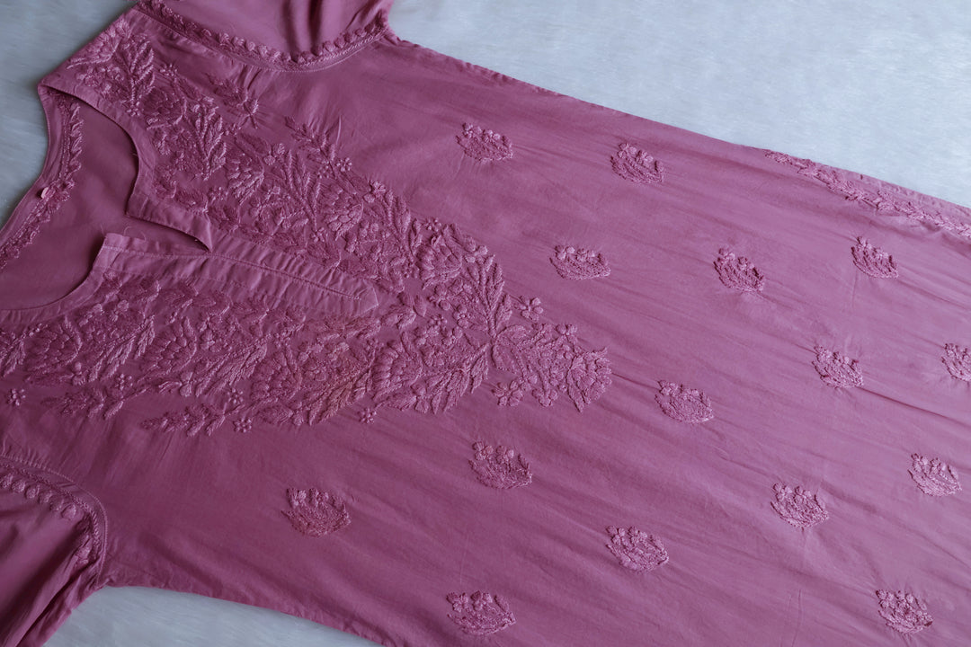 Mariam Dusty Purple Pure Cotton Kurta