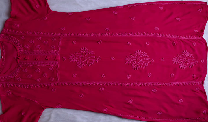 Duaa Deep Pink Viscose Georgette Kurta
