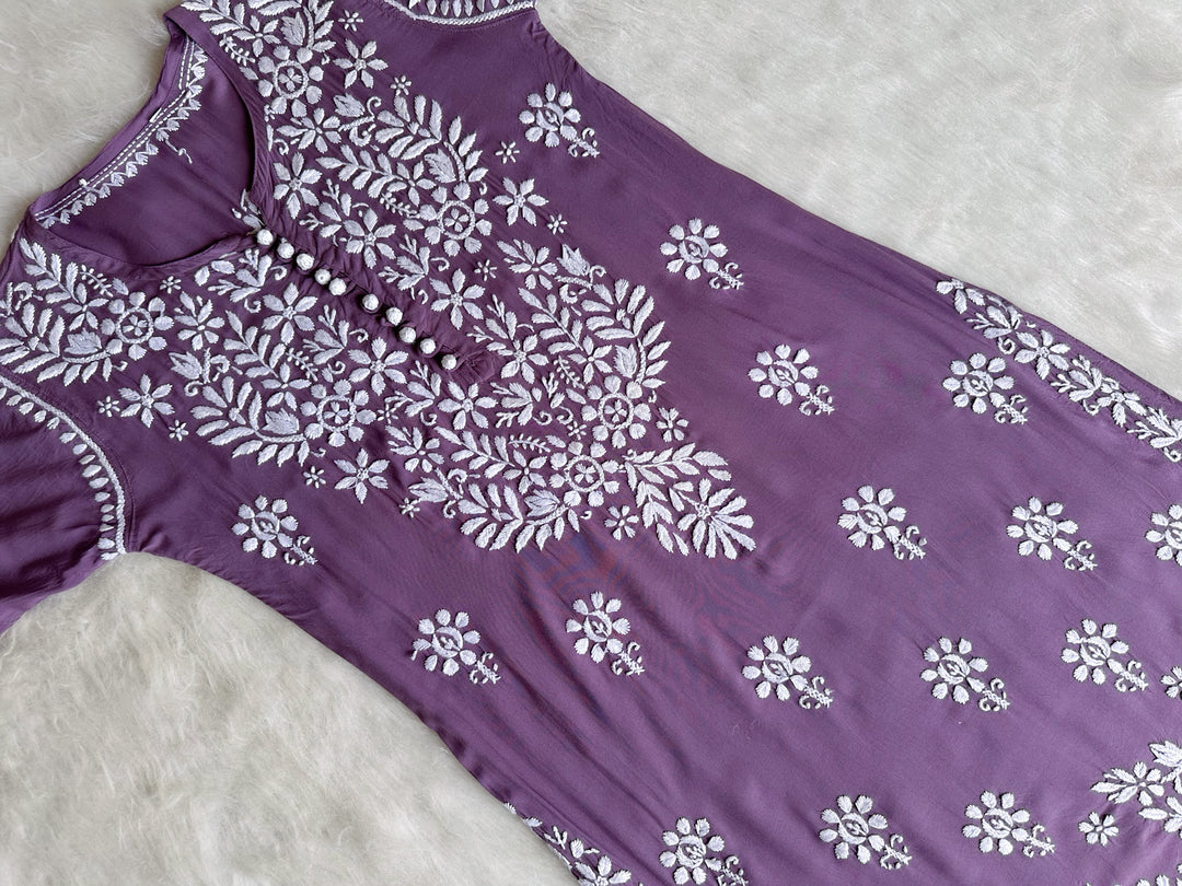 Duaa Dusty Purple Long Modal Kurta