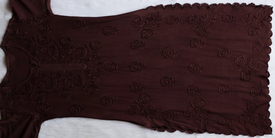 Gul Smoky Brown Scalloped Rayon set