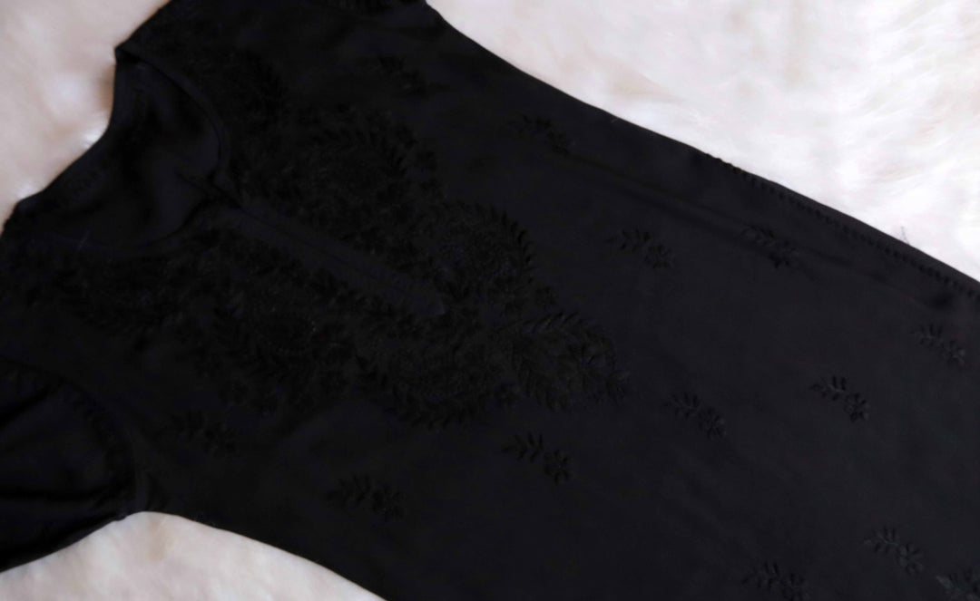 Nazakat Black 2 piece Rayon set
