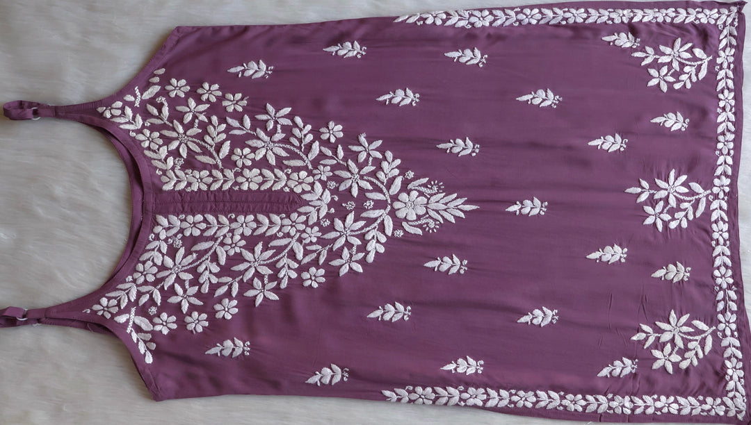 Mirha Dusty Purple Sleeveless Modal Kurta Set