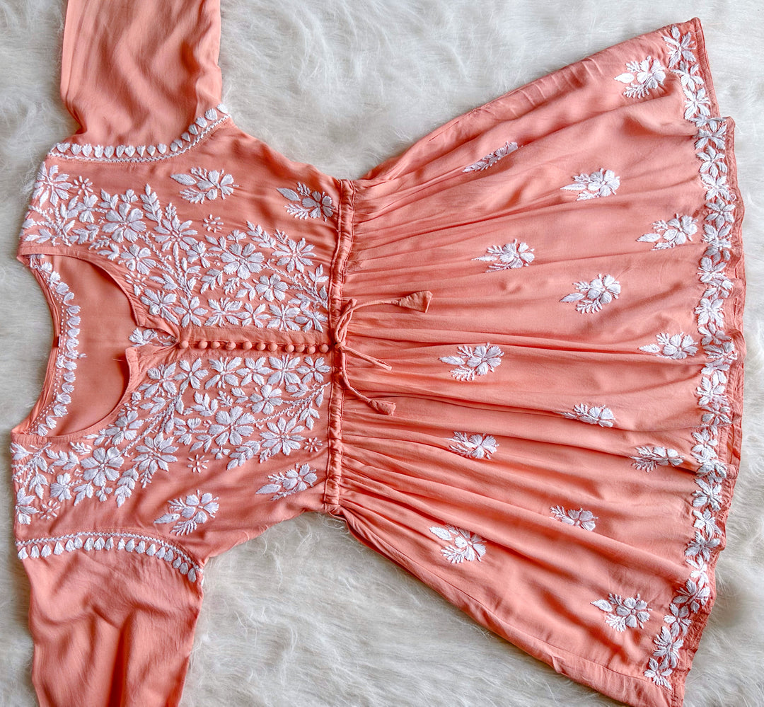 Mehr Pastel Peach Modal short Frock