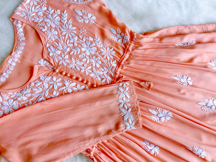 Mehr Pastel Peach Modal short Frock