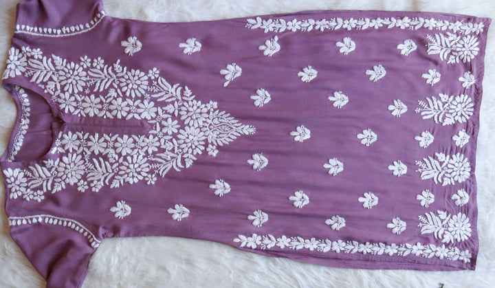 Haya Dusty Purple Rayon Kurta Pant set