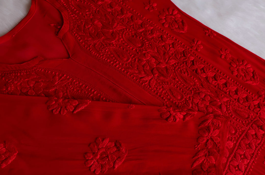 Ayzel Red Viscose 3 Piece Set