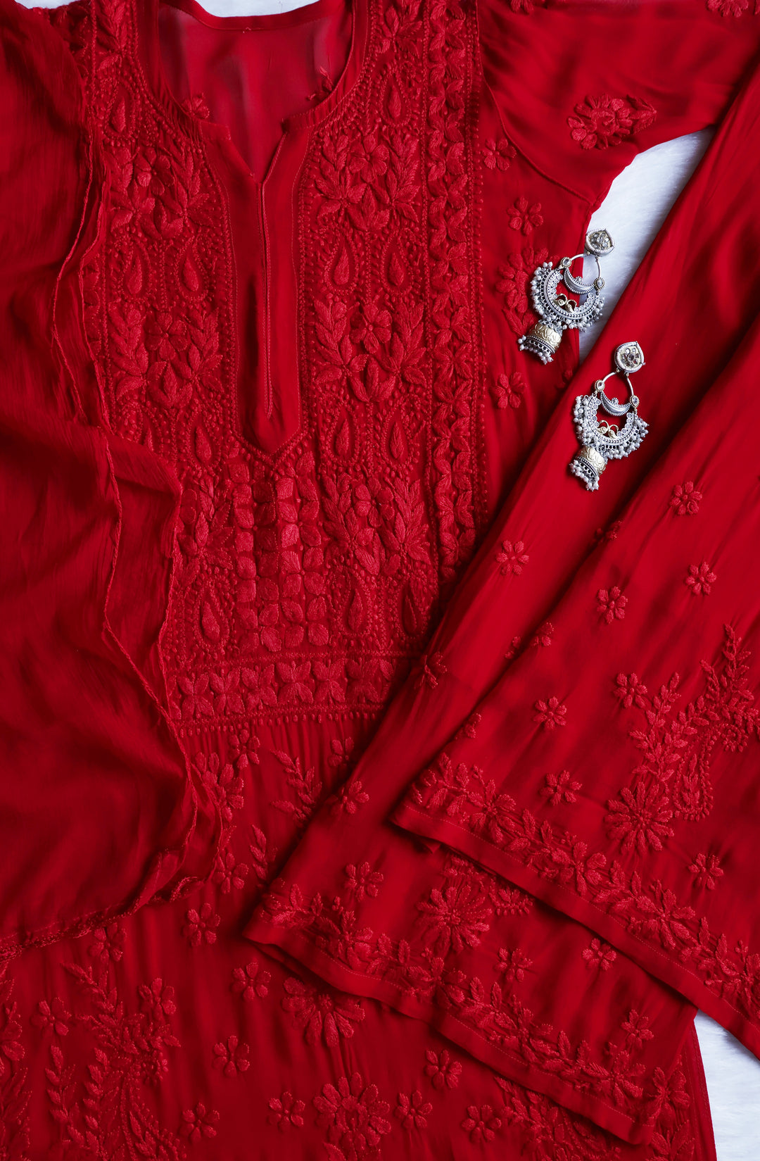 Ayzel Red Viscose 3 Piece Set
