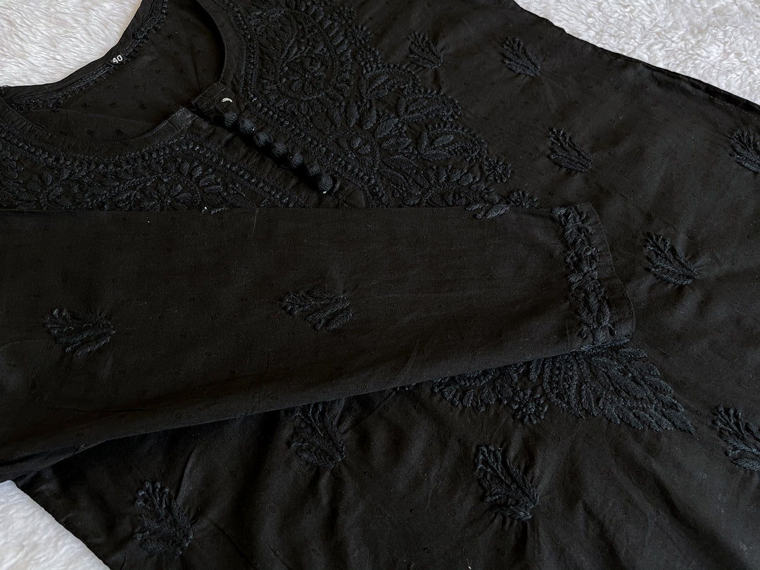 Nazakat Black short kurta