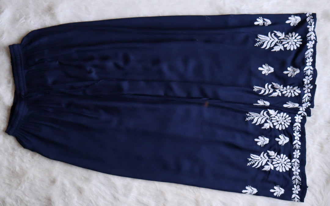 Haya Navy Blue Rayon Kurta Pant set