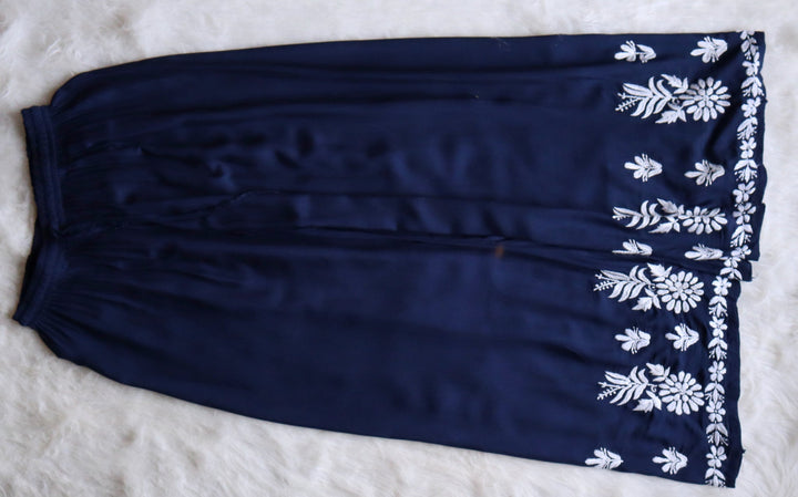 Haya Navy Blue Rayon Kurta Pant set