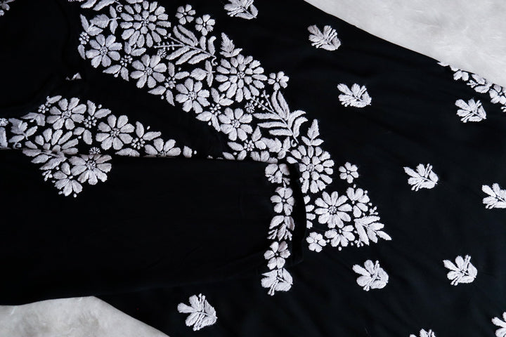Haya Black Rayon Kurta Pant set