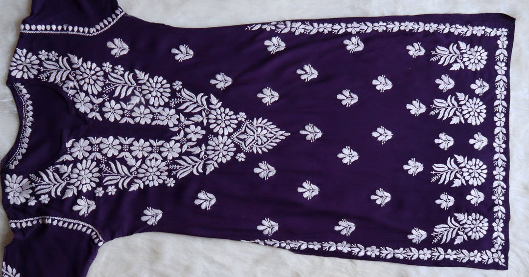 Haya Deep Purple Rayon Kurta Pant set