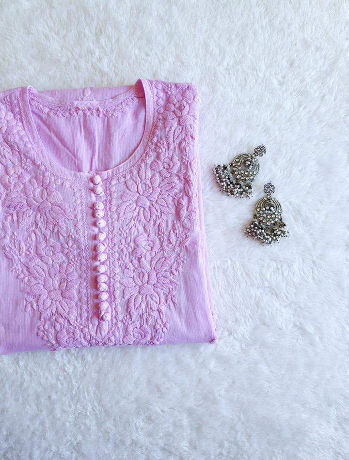 Aayat Lavender Cotton Kurta